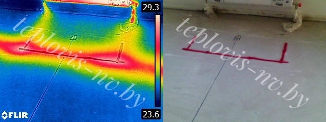Найти трубы теплого пола, тепловизор услуги