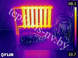 радиатор, алюминиевый радиатор, нагрев радиатора